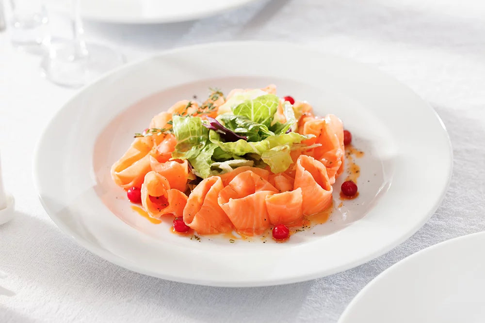Carpaccio de truite marinée à l’orange et fromage blanc Image
