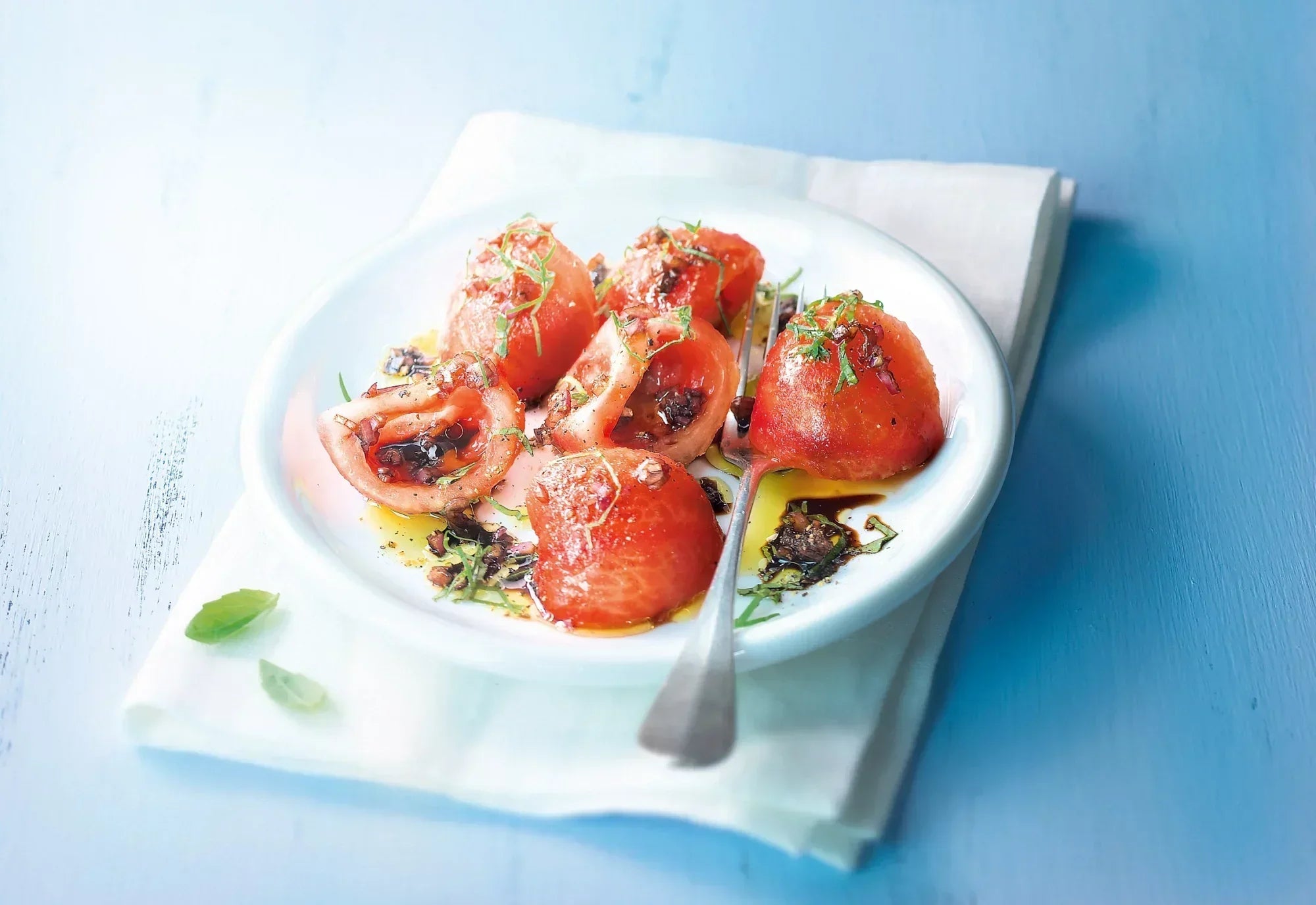 Salade de tomates aux échalotes marinées Image
