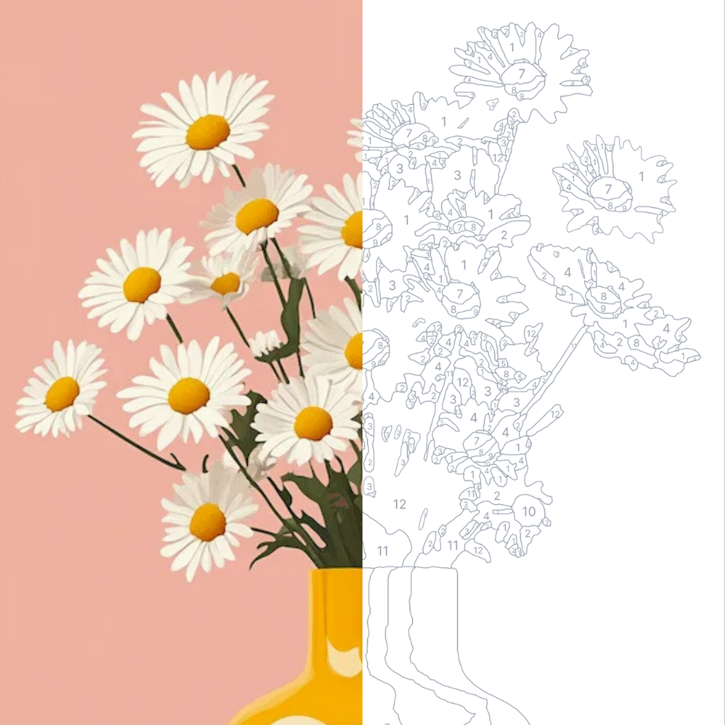 Marguerites - Kit de peinture par numéros