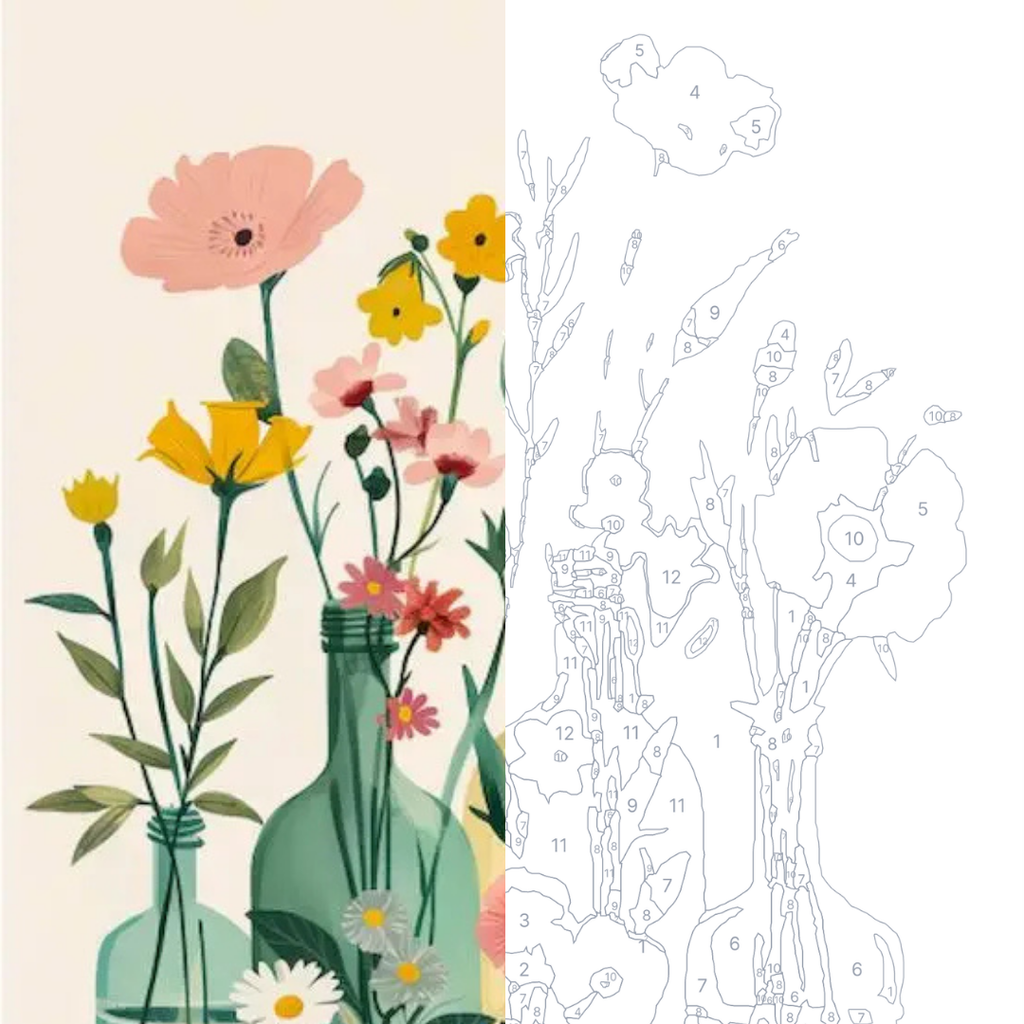 Fleurs des Champs - Kit de peinture par numéros