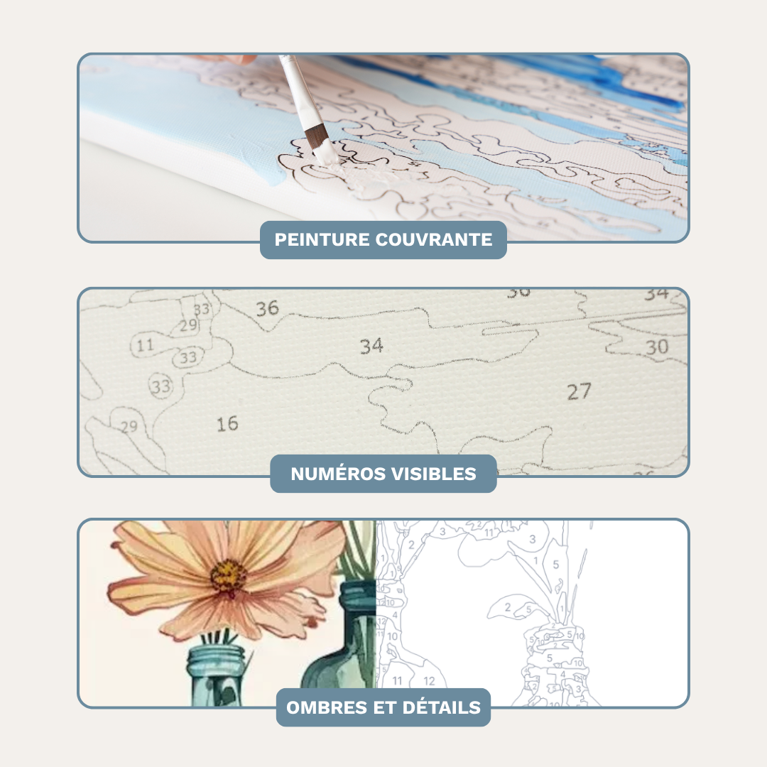 Fleurs Sauvages - Kit de peinture par numéros