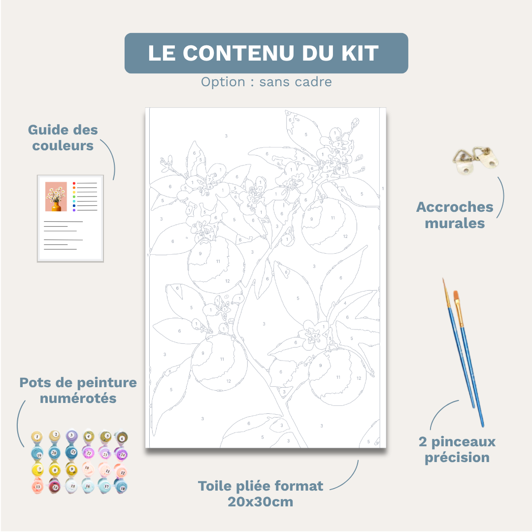 Fleurs d'Oranger - Kit de peinture par numéros