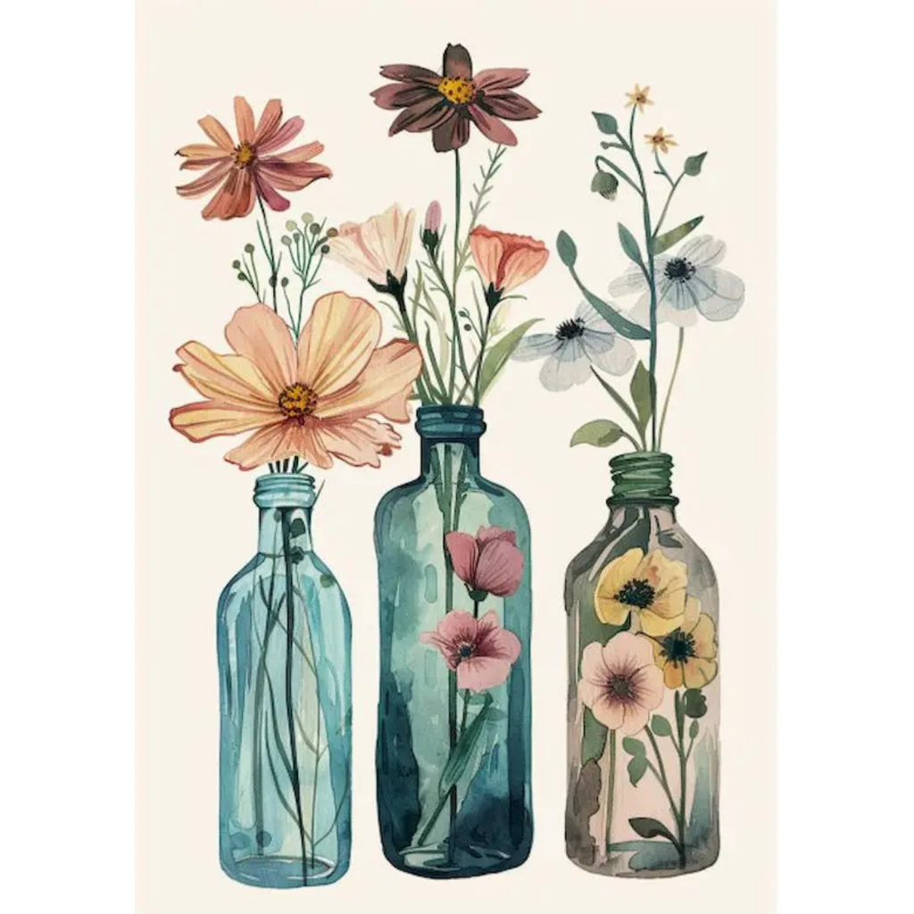 Fleurs Sauvages - Kit de peinture par numéros