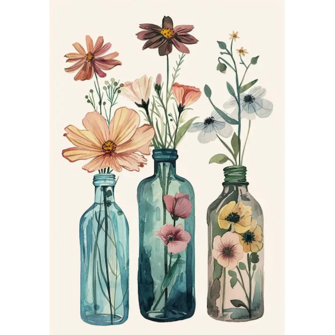 Fleurs Sauvages - Kit de peinture par numéros