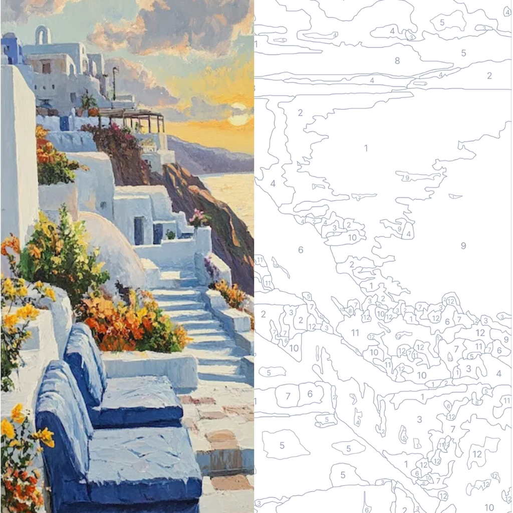 Mykonos - Kit de peinture par numéros