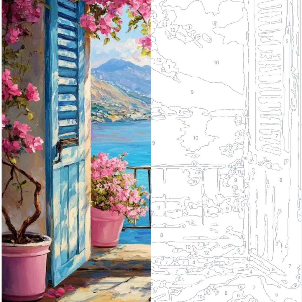 Santorin - Kit de peinture par numéros