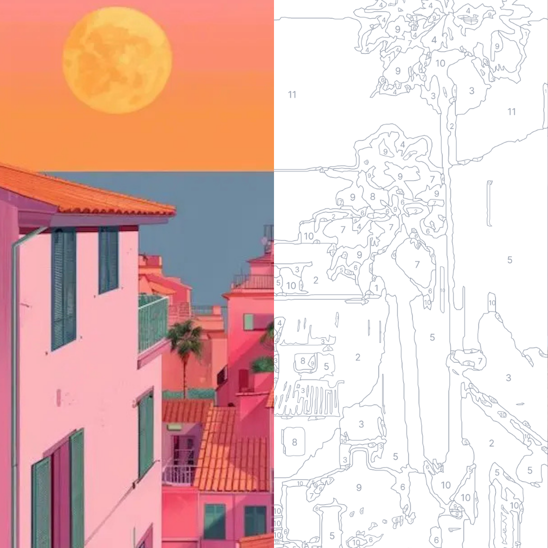 Palm Springs - Kit de peinture par numéros
