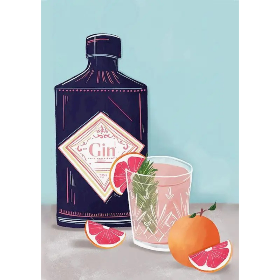 Pink Gin Tonic - Kit de peinture par numéros