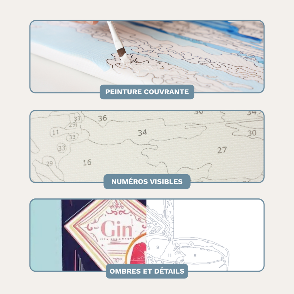 Pink Gin Tonic - Kit de peinture par numéros