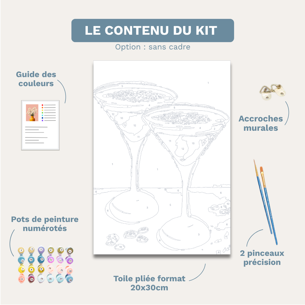 Espresso Martini - Kit de peinture par numéros