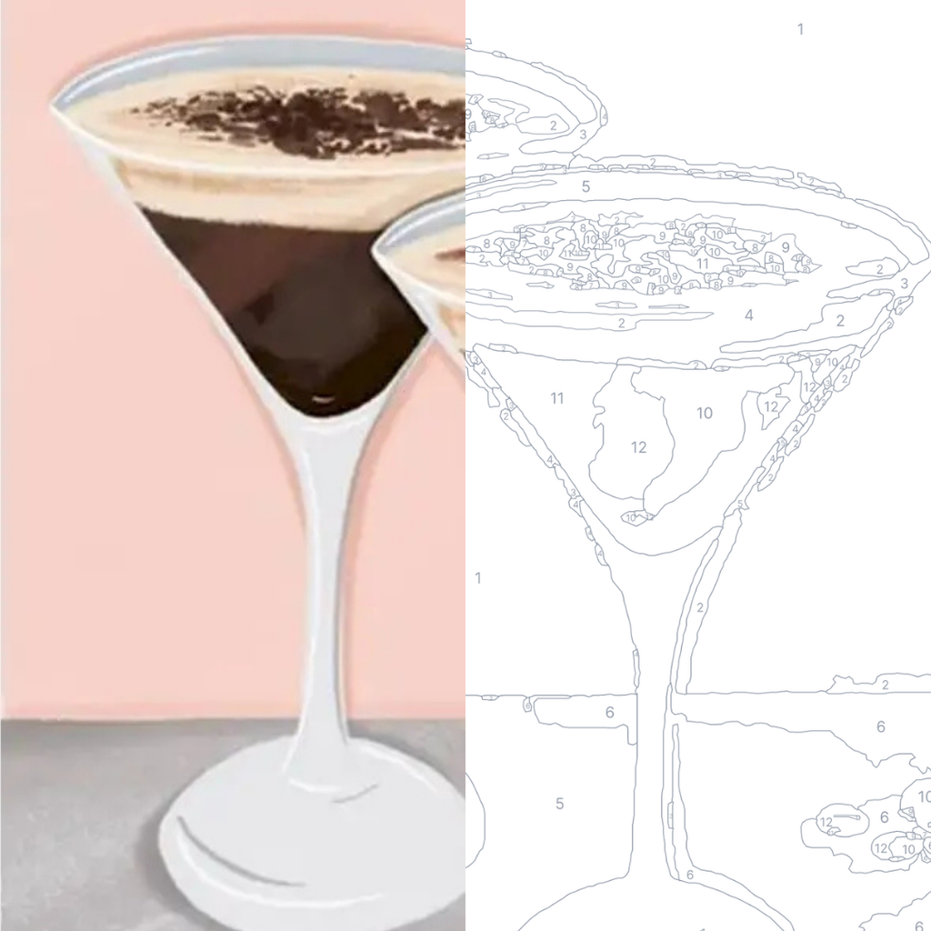 Espresso Martini - Kit de peinture par numéros